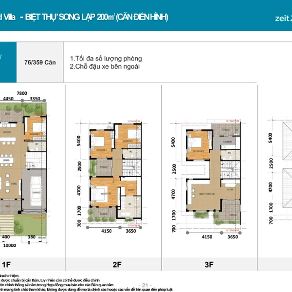 Bán biệt thự song lập Gs Metro City Zeitgeist Xii Nhà Bè 200m2