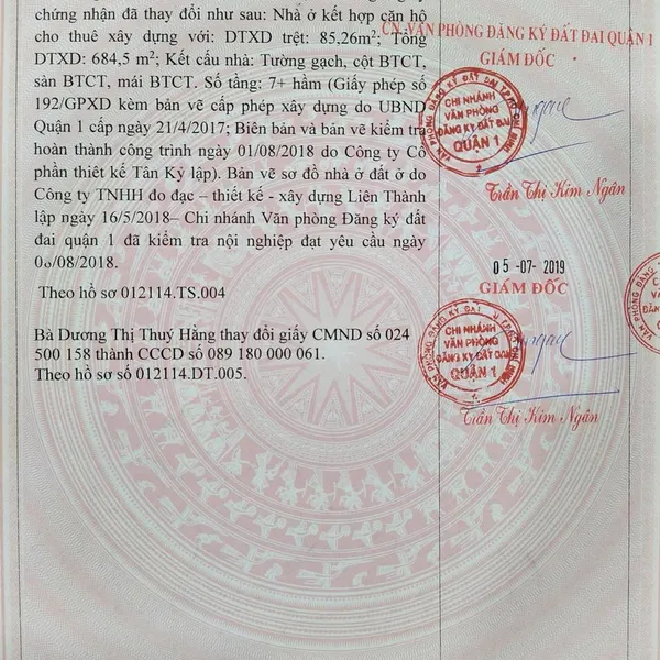 Bán nhà 15B Trần Khánh Dư, Phường Tân Định, Quận 1