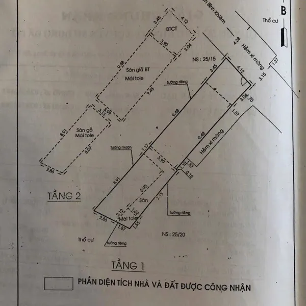 Bán nhà 25/16 Nguyễn Bỉnh Khiêm,&nbsp;P. Sài Gòn, Quận 1