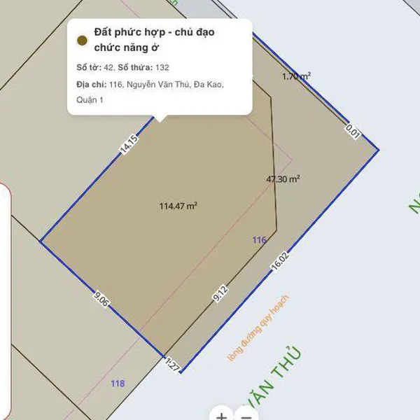 Bán nhà 116 Nguyễn Văn Thủ, P. Tân Định, Quận 1