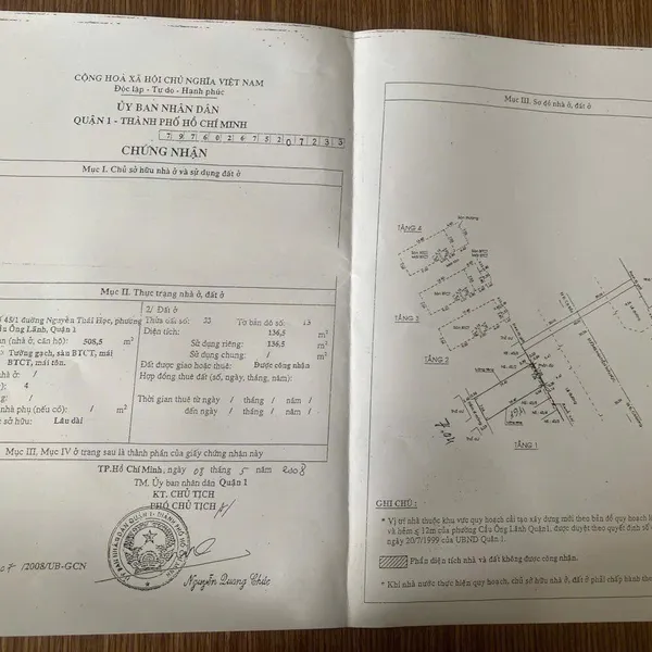 Bán nhà 45 Nguyễn Thái Học, P. Cầu Ông Lãnh, Quận 1