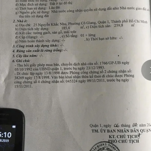 Bán nhà 25 - 27 Nguyễn Khắc Nhu, Phường Cô Giang, Quận 1