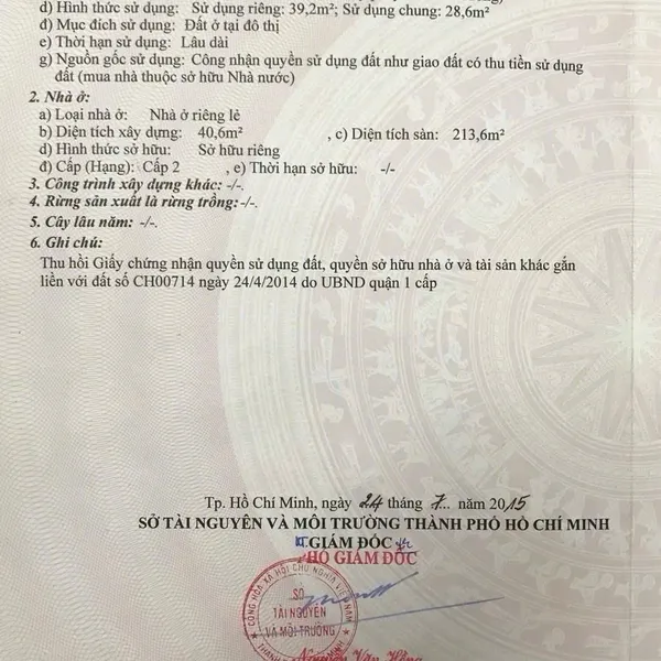 Bán nhà 322 Trần Hưng Đạo, Phường Nguyễn Cư Trinh, Quận 1