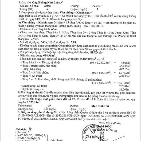 Bán quỹ đất 9 Mạc Đỉnh Chi, P. Sài Gòn, Quận 1