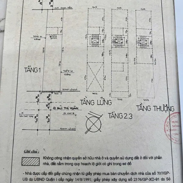 Bán nhà 96 - 98 Bùi Thị Xuân, Phường Bến Thành, Quận 1