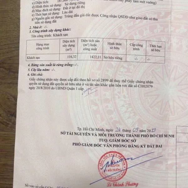 Bán khách sạn 34 - 36 Thủ Khoa Huân, P. Bến Thành, Quận 1