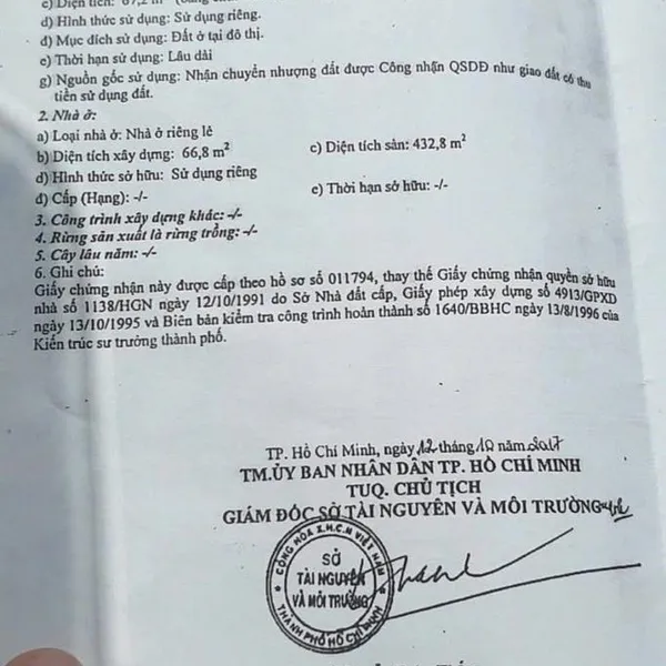 Bán nhà 394 Nguyễn Công Trứ, P. Cầu Ông Lãnh, Quận 1