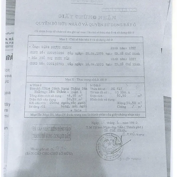 Bán khách sạn 8BIS CMT8, P. Bến Thành, Quận 1