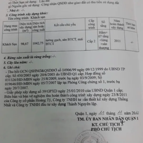 Bán khách sạn 59 - 61 Nguyễn Thái Bình, P. Nguyễn Thái Bình, Quận 1