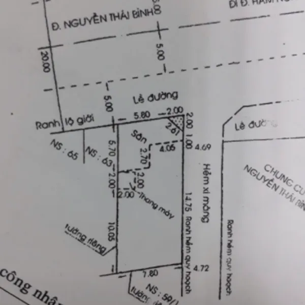 Bán khách sạn 59 - 61 Nguyễn Thái Bình, P. Nguyễn Thái Bình, Quận 1