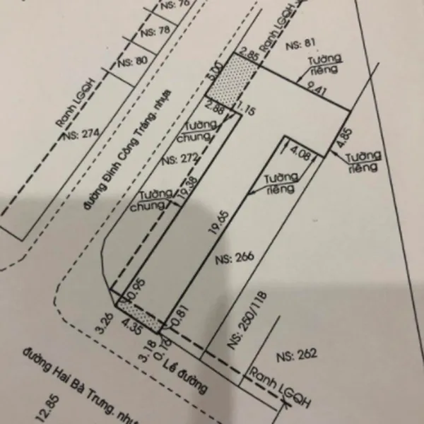 Bán nhà 270 - 272 Hai Bà Trưng, Phường Tân Định, Quận 1
