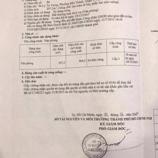 Bán toà nhà 96&nbsp;Lý Tự Trọng, P. Bến Thành, Quận 1