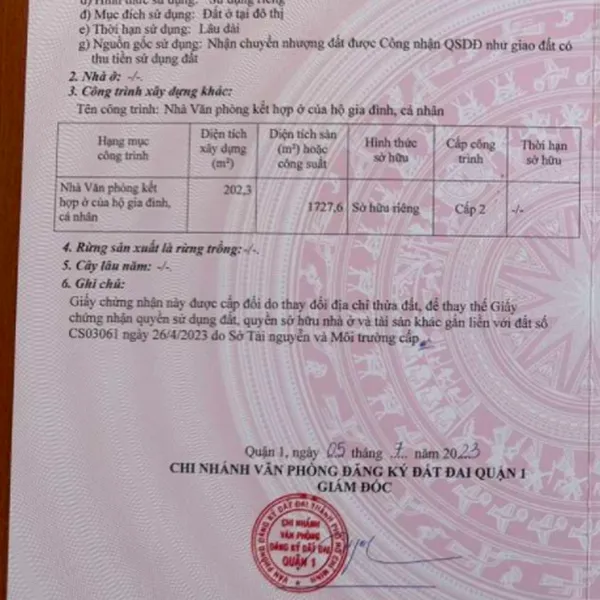 Bán tòa nhà 253A&nbsp;đường Hoàng Sa, Phường Tân Định, Quận 1