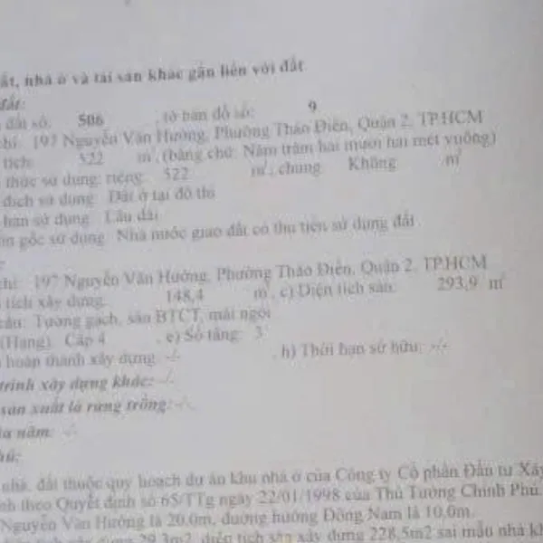 Bán biệt thự Thảo Điền, số 197 Nguyễn Văn Hưởng, Quận 2