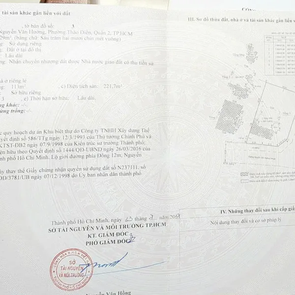 Bán biệt thự 189C1&nbsp;Nguyễn Văn Hưởng, Thảo Điền, Quận 2