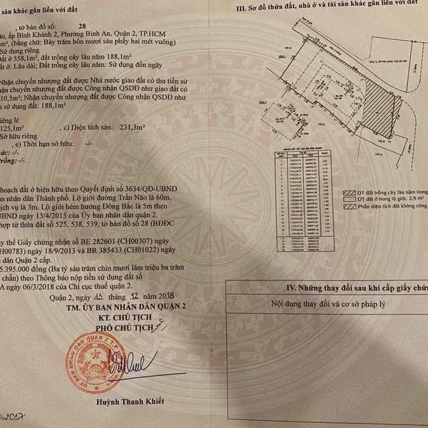 Bán nhà 264 Trần Não, Phường Bình An, Quận 2