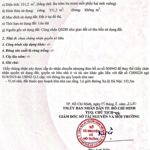 Bán quỹ đất 87 - 89 Xa Lộ Hà Nội, P. Thảo Điền, TP. Thủ Đức