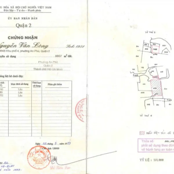 Bán đất 303 Thân Văn Nhiếp,&nbsp;P. An Phú, Quận 2