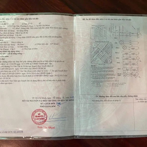 Bán nhà 59 Võ Văn Tần, P. Xuân Hoà, Quận 3