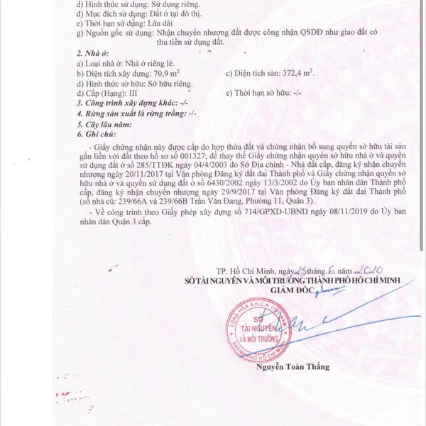 Bán nhà 1039 Hoàng Sa, Phường Nhiêu Lộc, Quận 3