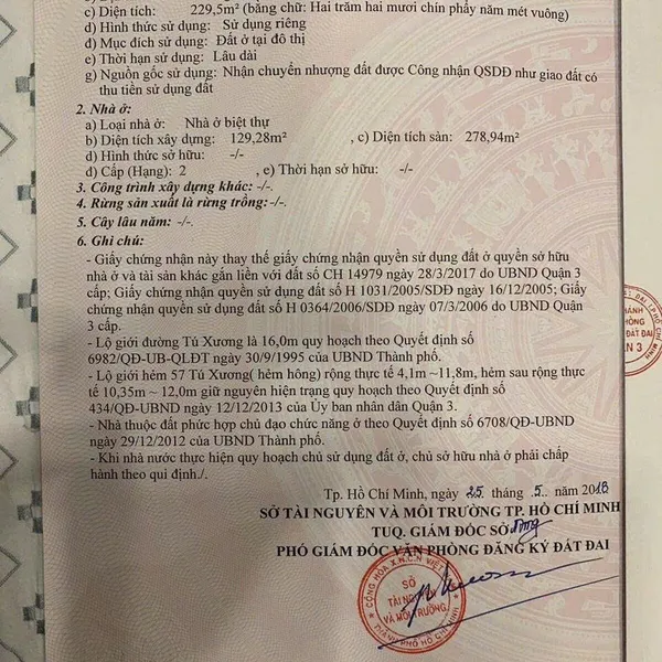 Bán biệt thự 55 Tú Xương, Phường Xuân Hoà, Quận 3