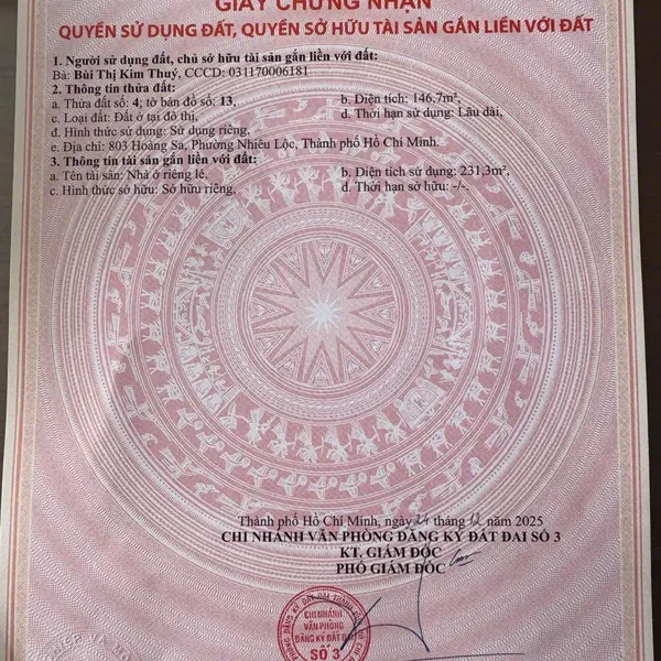 Bán nhà 803 Hoàng Sa, Phường Nhiêu Lộc, Quận 3