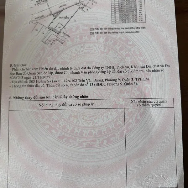 Bán nhà 803 Hoàng Sa, Phường Nhiêu Lộc, Quận 3