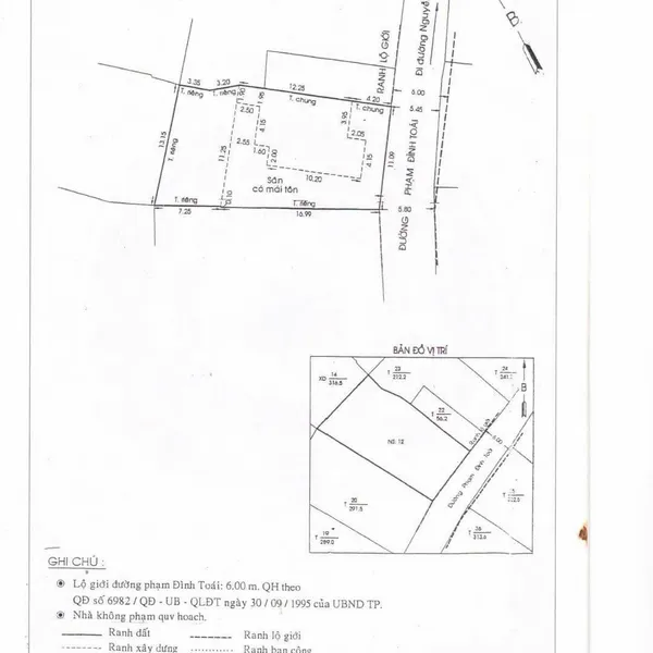 Bán toà nhà 12&nbsp;Phạm Đình Toái, Phường Võ Thị Sáu, Quận 3