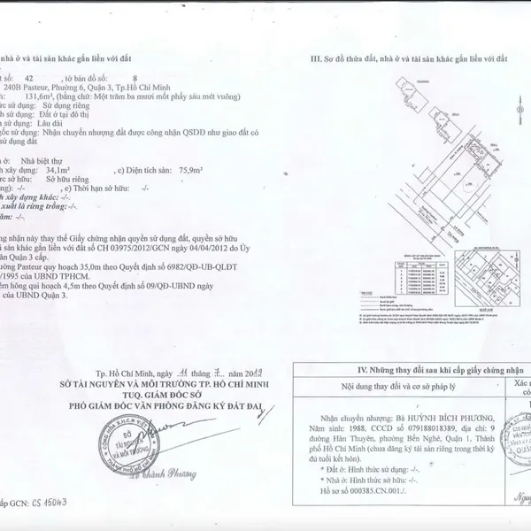 Bán nhà 204AB Pasteur, P. Xuân Hoà, Quận 3