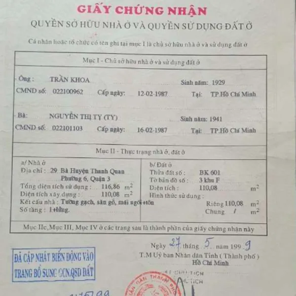 Bán khách sạn 27 - 29&nbsp;đường Bà Huyện Thanh Quan,&nbsp;Phường Võ Thị Sáu, Quận 3