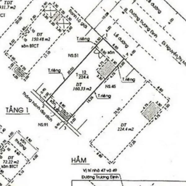 Bán tòa nhà 47 - 49 Trương Định, Phường Võ Thị Sáu, Quận 3