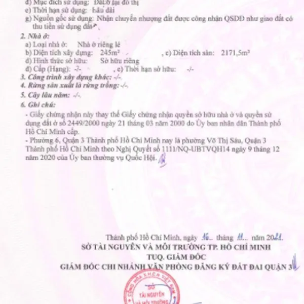 Bán nhà 2MT số 174A đường Nguyễn Đình Chiểu, Phường Võ Thị Sáu, Quận 3