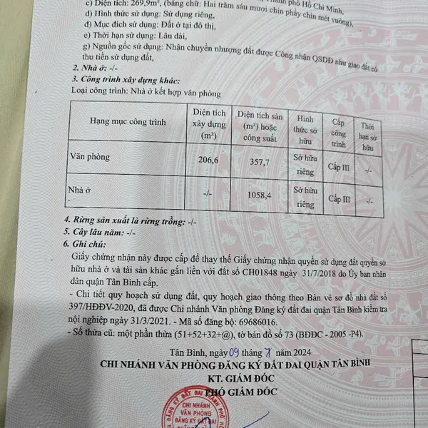 Bán toà nhà 78 Út Tịch, P. Tân Sơn Nhất, Quận Tân Bình