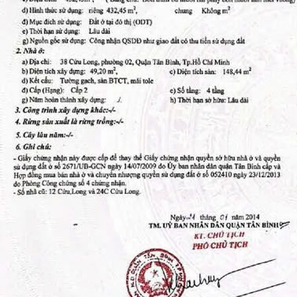 Bán toà nhà 38 Cửu Long, Phường 2, Quận Tân Bình