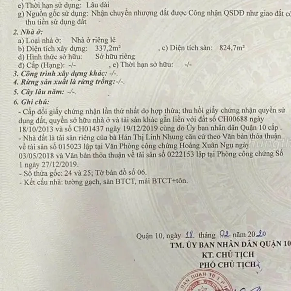 Bán nhà 33 - 35 đường 3/2, Phường 11, Quận 10