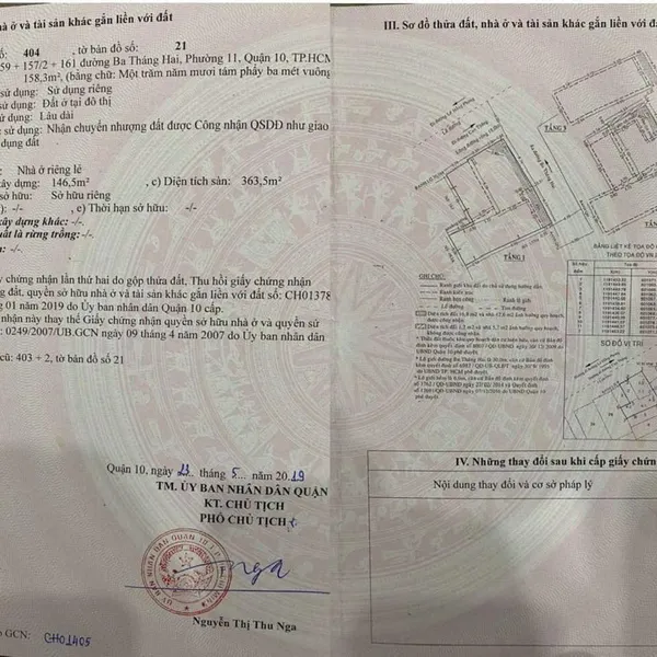 Bán toà nhà 159 - 161&nbsp;đường 3/2, Phường 11, Quận 10