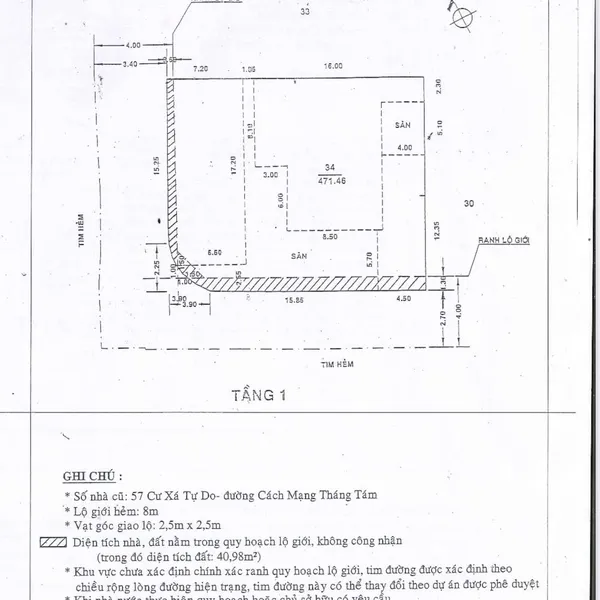 Bán nhà 1073/88 CMT8, P. Tân Sơn Nhất, Quận Tân Bình