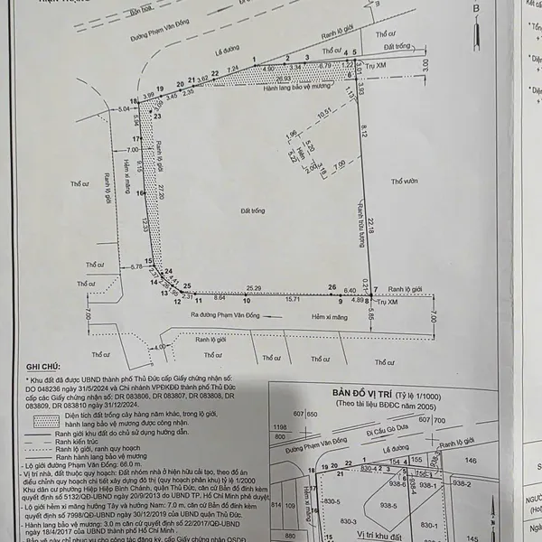 Bán đất 1056 Phạm Văn Đồng, P. Hiệp Bình Chánh, TP. Thủ Đức