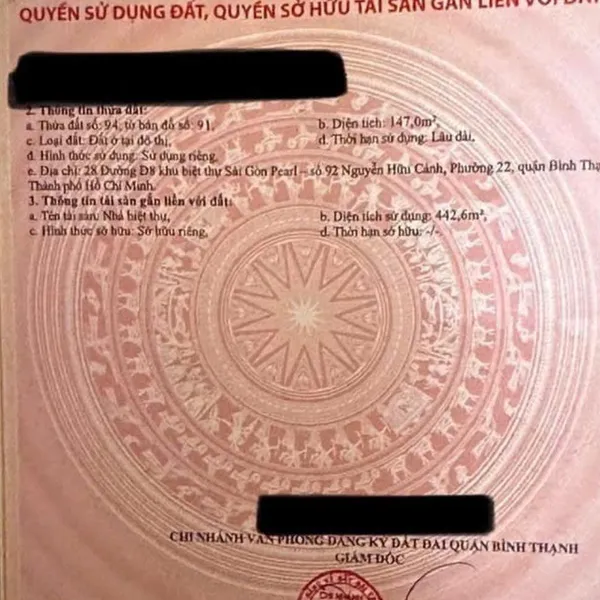 Bán biệt thự 28 đường D8, Khu biệt thự Saigon Pearl, Quận Bình Thạnh