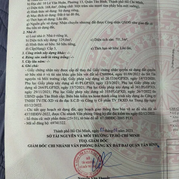 Bán nhà 10 Lê Văn Huân, P. Tân Bình, Quận Tân Bình