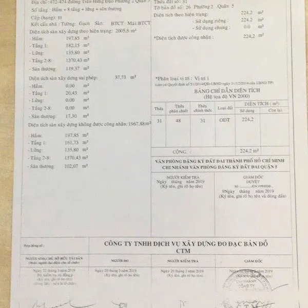 Bán toà nhà 472 – 474 Trần Hưng Đạo, P. Chợ Quán, Quận 5