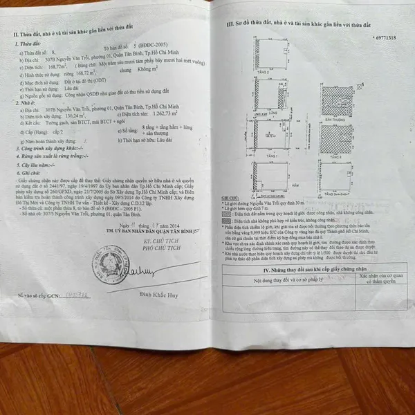 Bán toà nhà 307B Nguyễn Văn Trỗi, P. Tân Sơn Hoà, Quận Tân Bình