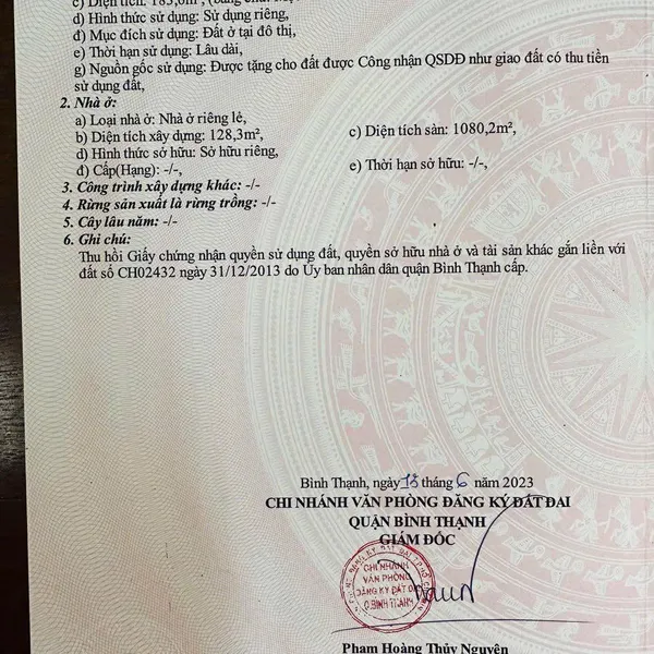 Bán toà nhà 82 Ung Văn Khiêm, P. Thạnh Mỹ Tây, Quận Bình Thạnh