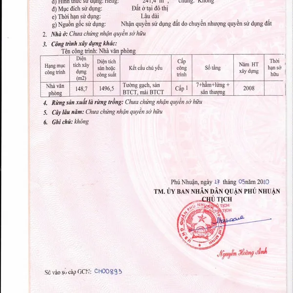 Bán toà nhà 37A Phan Xích Long, P3, Quận Phú Nhuận