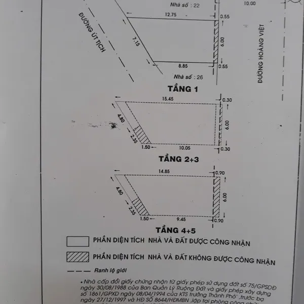 Bán nhà 24 Hoàng Việt, P. Tân Sơn Nhất, Quận Tân Bình