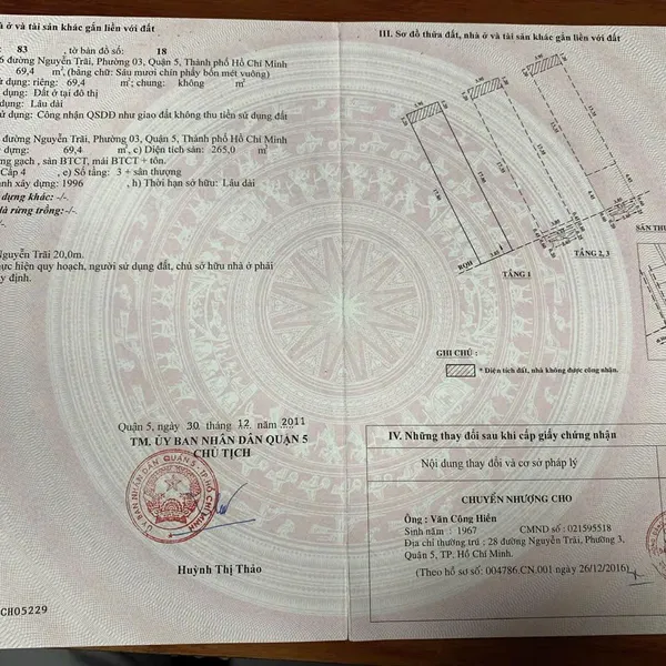 Bán nhà 186 - 188 Nguyễn Trãi, Phường Chợ Quán, Quận 5