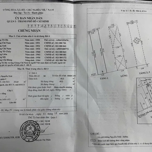 Bán nhà 186 - 188 Nguyễn Trãi, Phường Chợ Quán, Quận 5