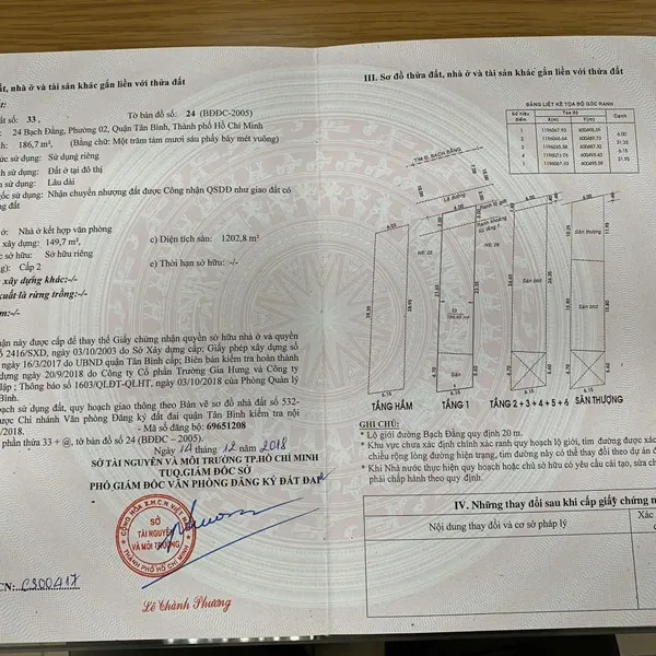 Bán tòa nhà 24 Bạch Đằng, Phường Tân Sơn Hoà, Quận Tân Bình