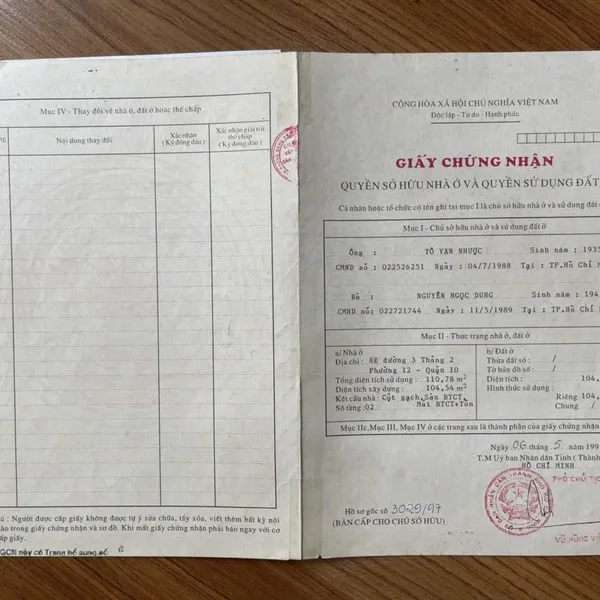 Bán đất 208 – 210 Đường 3/2, P. Hoà Hưng, Quận 10