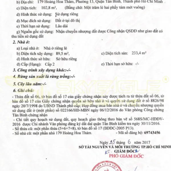 Bán nhà 179&nbsp;- 181&nbsp;Hoàng Hoa Thám,&nbsp;P. Tân Bình, Quận Tân Bình